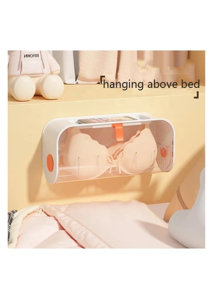 SYOSI Wall Mount Underwear Organizer, 6 Compartment Wall Storage Organizer, White Wall Mounted Compartmental Debris Sorting Box,  Data line Storage Box, Multi Purpose Underwear Socks Organizer  - Image 5