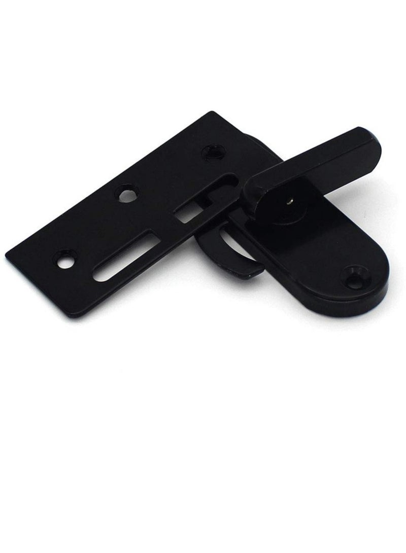 Excefore Anti Theft Sliding Door Latch, Sliding Steel Barn Door, Door Buckle Door Bolt with 90 Degree Latch (Black)  - Image 5