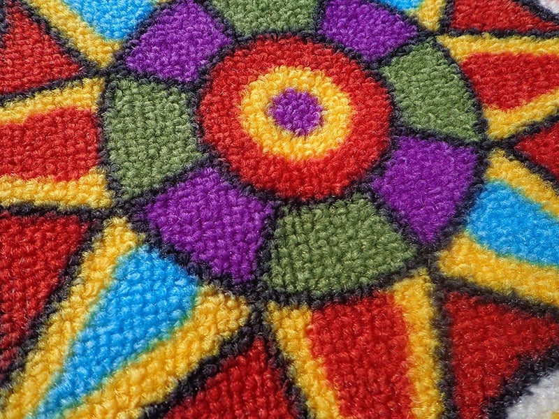Status Contract Status Nylon Floor Round Carpet Mats Rug for Living Room, Dining Room, Kitchen, Hall (30 X 30 Inches Or 78Cm X 78Cm, Multicolor - Image 4