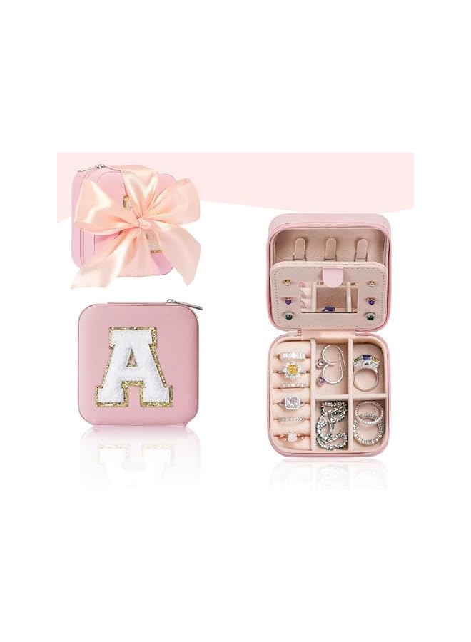 The Bros Pink Travel Jewelry Box - Personalized Trendy Case for Women & Girls | Compact & Stylish Organizer for Jewelry on the Go - Image 2
