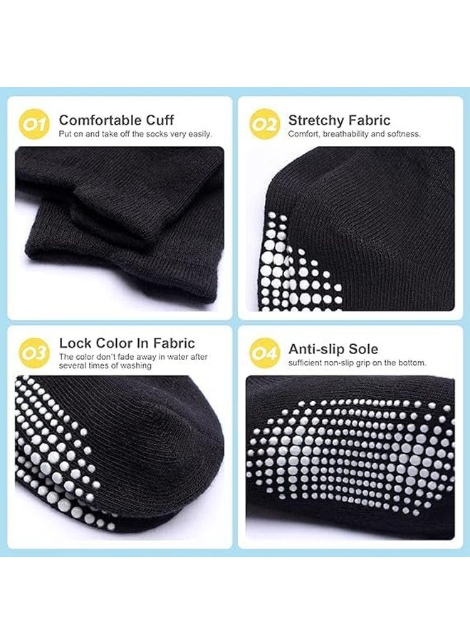 Generic 6 Pairs Of Cotton Non-Slip Striped Baby Socks for Boys Socks Girls Socks Multicolor  - Image 4