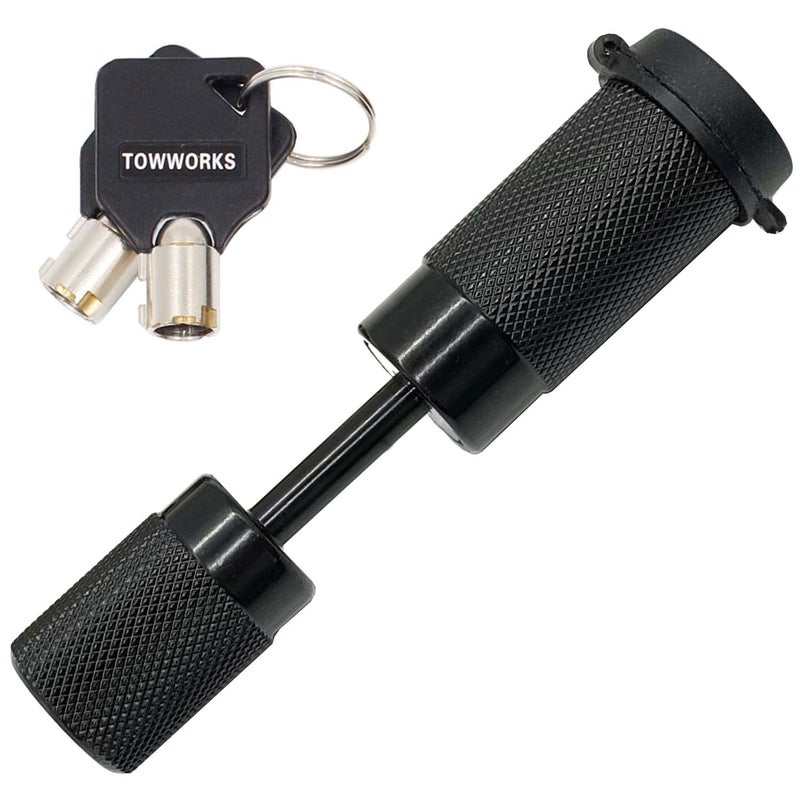 TowWorks 79670 Keyed Alike Black Trailer Coupler Lock
