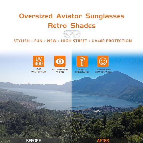 TruFabV Retro Sunglasses for Women Men Trendy Classic Shades Tangle Free 70s Vintage Sun Glasses (Black) - Image 4