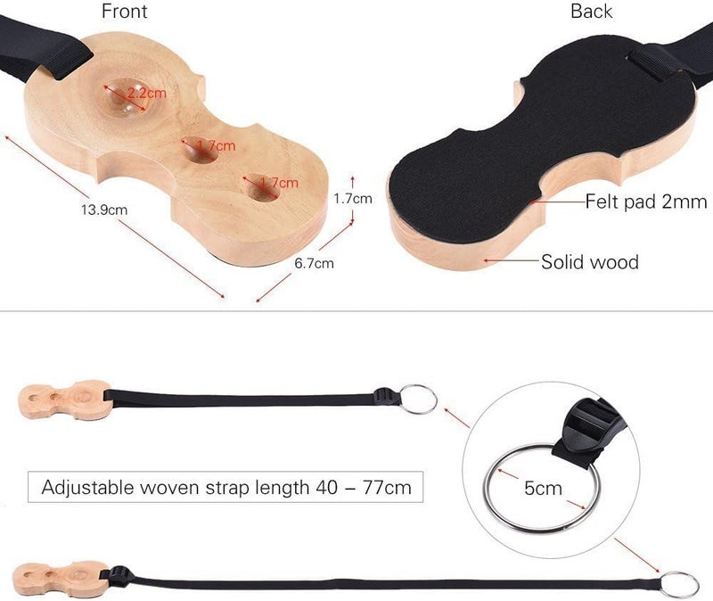 PUNK Solid Wood Cello Endpin Rest Non-slip Stopper Anchor Protector in Cello Shape 3 Holes Holder (2A) - Image 5