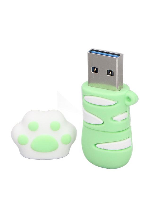 Thoraya Type-c creative cat claw large capacity mobile phone dual-use USB flash drive cartoon girl office activity gift USB 3.0 high-speed USB flash drive green 64GB-3.0  - Image 4