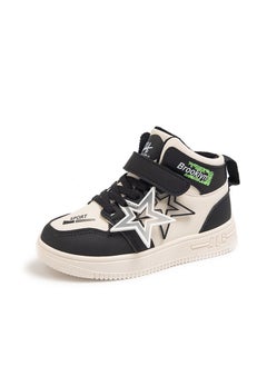 Generic Kids Star High-Top Plush Sneakers Autumn Winter Black 