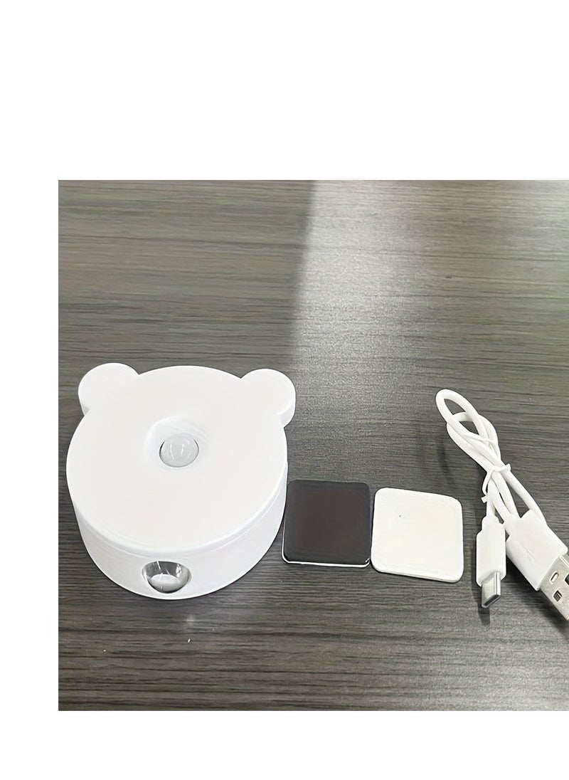 ماركة غير محددة قطعة واحدة من ضوء خزانة USB، ضوء مستشعر جسم الإنسان، ضوء مستشعر الحركة، ضوء جدار مغناطيسي داخلي قابل لإعادة الشحن، ضوء الخطوة، ضوء الخزانة، ضوء ليلي لاسلكي يعمل بالبطارية، للسلالم، المدخل، غرفة النوم،  - Image 4