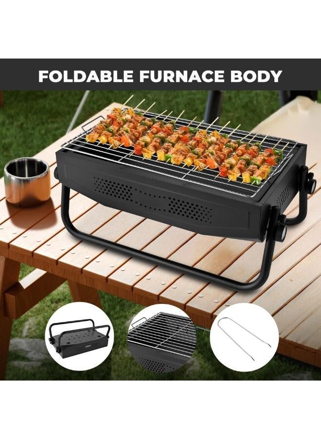 Executive LLC Portable Barbecue Grill Multifunction Smokeless Folding Charcoal Grill Ideal for Camping Hiking Picnics Traveling for Indoor and Outdoor - Image 4