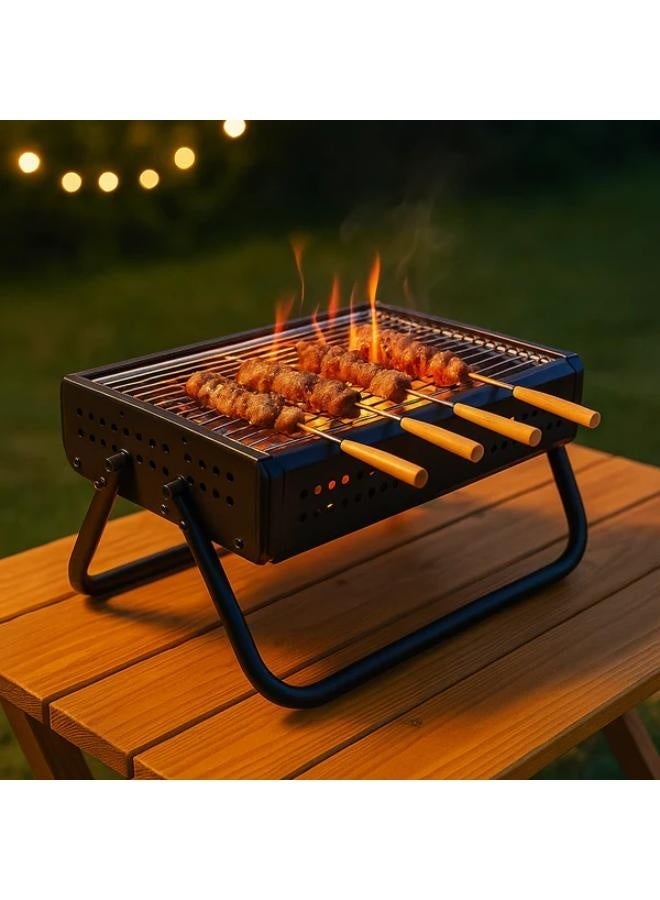 Executive LLC Portable Barbecue Grill Multifunction Smokeless Folding Charcoal Grill Ideal for Camping Hiking Picnics Traveling for Indoor and Outdoor - Image 3