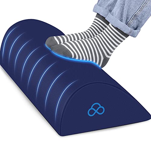 StepLively Foot Rest Ergonomic Pillow for Under Desk at Work, Anti-Fatigue Footrest Support Pillow for Fatigue & Pain Relief, Comfortable for Office Chair, Car Seat & Gaming Chair - Blue, Large - Image 1