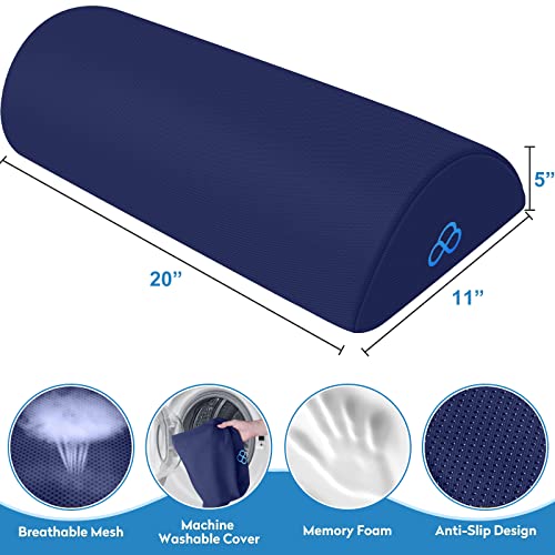 StepLively Foot Rest Ergonomic Pillow for Under Desk at Work, Anti-Fatigue Footrest Support Pillow for Fatigue & Pain Relief, Comfortable for Office Chair, Car Seat & Gaming Chair - Blue, Large - Image 3
