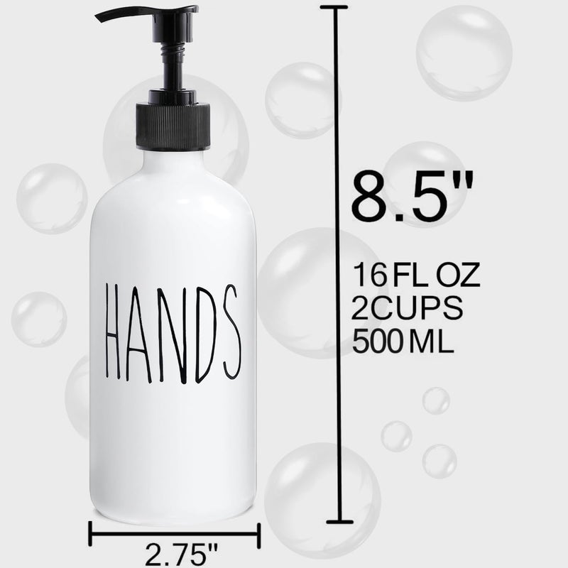 MOMEEMO Soap Dispenser Set 2 Pack, Contains Dish and Hand Soap Dispenser. (White) - Image 2