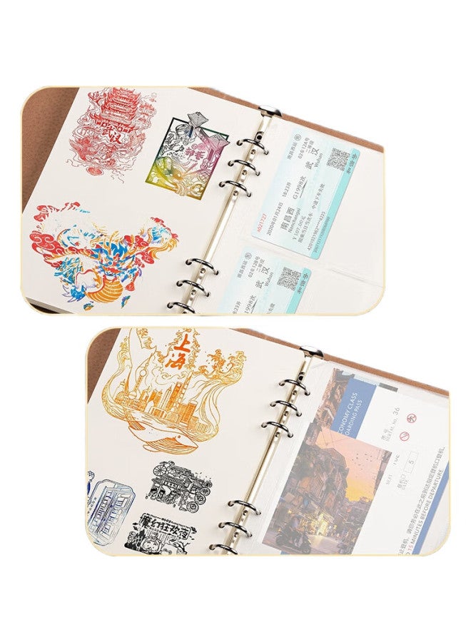 Ujia National Trend Loose-Leaf Stamp Book, Travel Check-In Stamp Collection Book, Blank Pages, A5 Thick, Museum And Forbidden City Scenic Spot Check-In Stamp Commemorative Handbook - Image 2