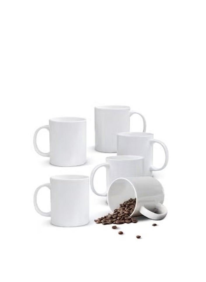 Generic - 4 Piece Large and Lightweight Espresso Cups Porcelain Coffee Mugs Tea Cups with Handles - Image 1