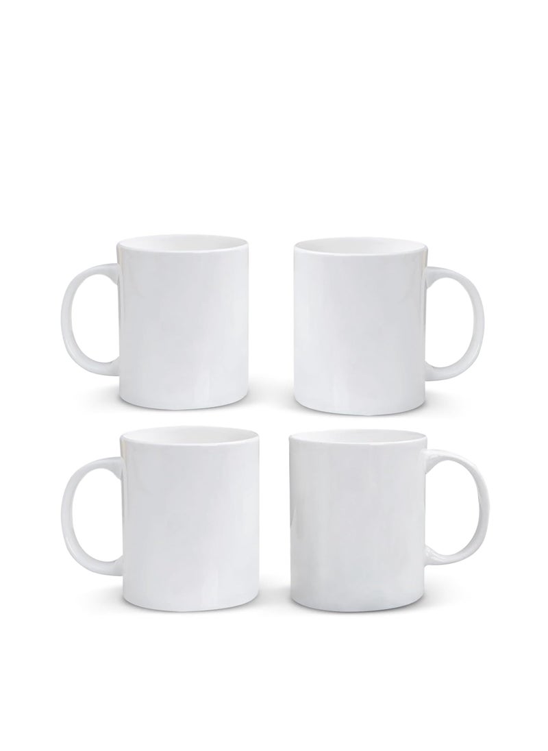 Generic - 4 Piece Large and Lightweight Espresso Cups Porcelain Coffee Mugs Tea Cups with Handles - Image 1