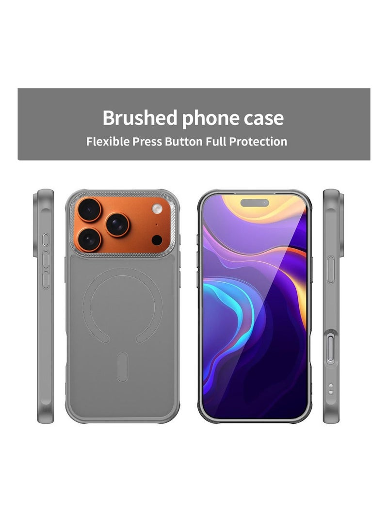 Wtech Apple iPhone 17 Pro Max 5G 2025 Hard Silicone Hybrid Translucent Slim Stylish Magnetic Magsafe Case Cover (MCMPMN) - Grey - Image 2