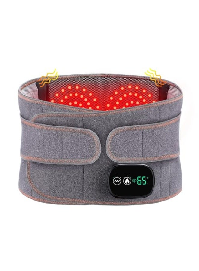 Generic Electric Heating Pad for Waist, Cordless Heated Back Belt Abdomen Warmer Lumbar Support with 3 Fast Heating Massaging Modes, Touch Screen for Lower Back Pain Relief for Waist, Abdomen, Back, Shoulder - Image 1