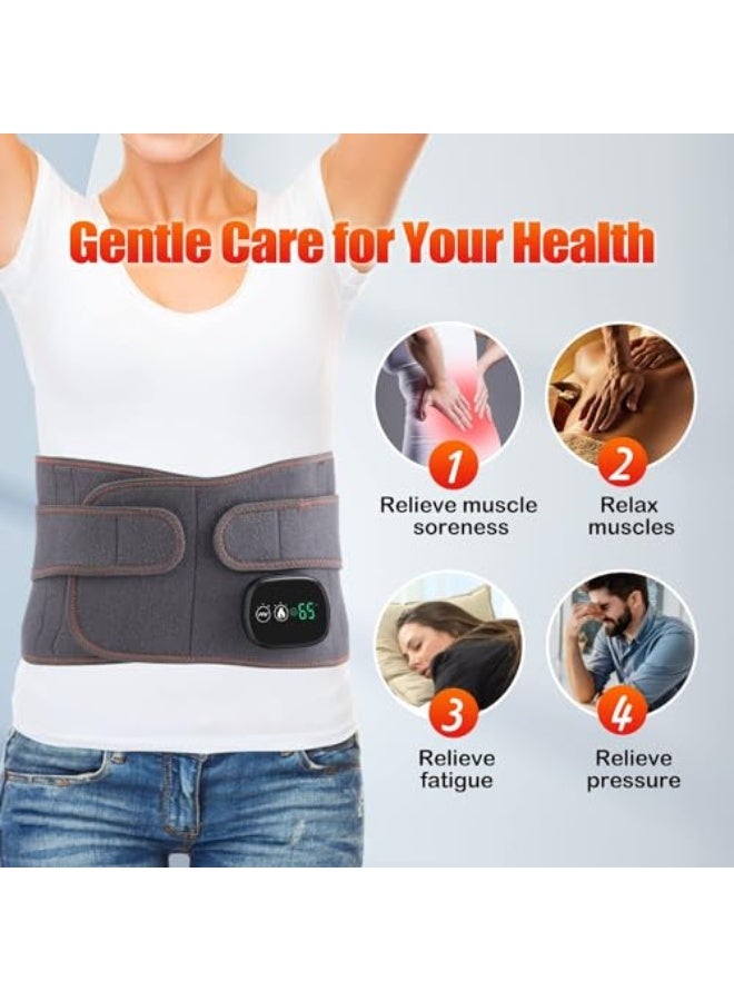 Generic Electric Heating Pad for Waist, Cordless Heated Back Belt Abdomen Warmer Lumbar Support with 3 Fast Heating Massaging Modes, Touch Screen for Lower Back Pain Relief for Waist, Abdomen, Back, Shoulder - Image 5