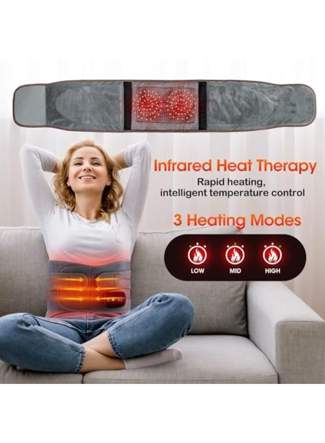 Generic Electric Heating Pad for Waist, Cordless Heated Back Belt Abdomen Warmer Lumbar Support with 3 Fast Heating Massaging Modes, Touch Screen for Lower Back Pain Relief for Waist, Abdomen, Back, Shoulder - Image 3