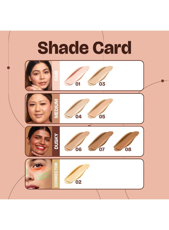 MARS SPF50 PA++++ Cancel Concealer with Radiant Natural Finish (6.0 ml) (08-ESPRESSO ELEGANCE) | Lightweight | Medium to High Coverage | Long-Lasting & Multi-Purpose | Crease Resistant - Image 4