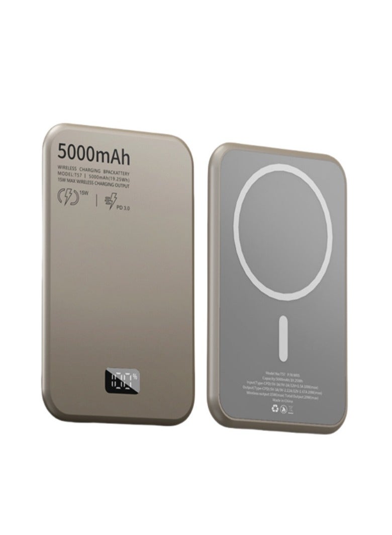 Magnetic Wireless Power Bank 5000mAh – Slim Design, Type-C Input, Compatible with iPhone - Image 2