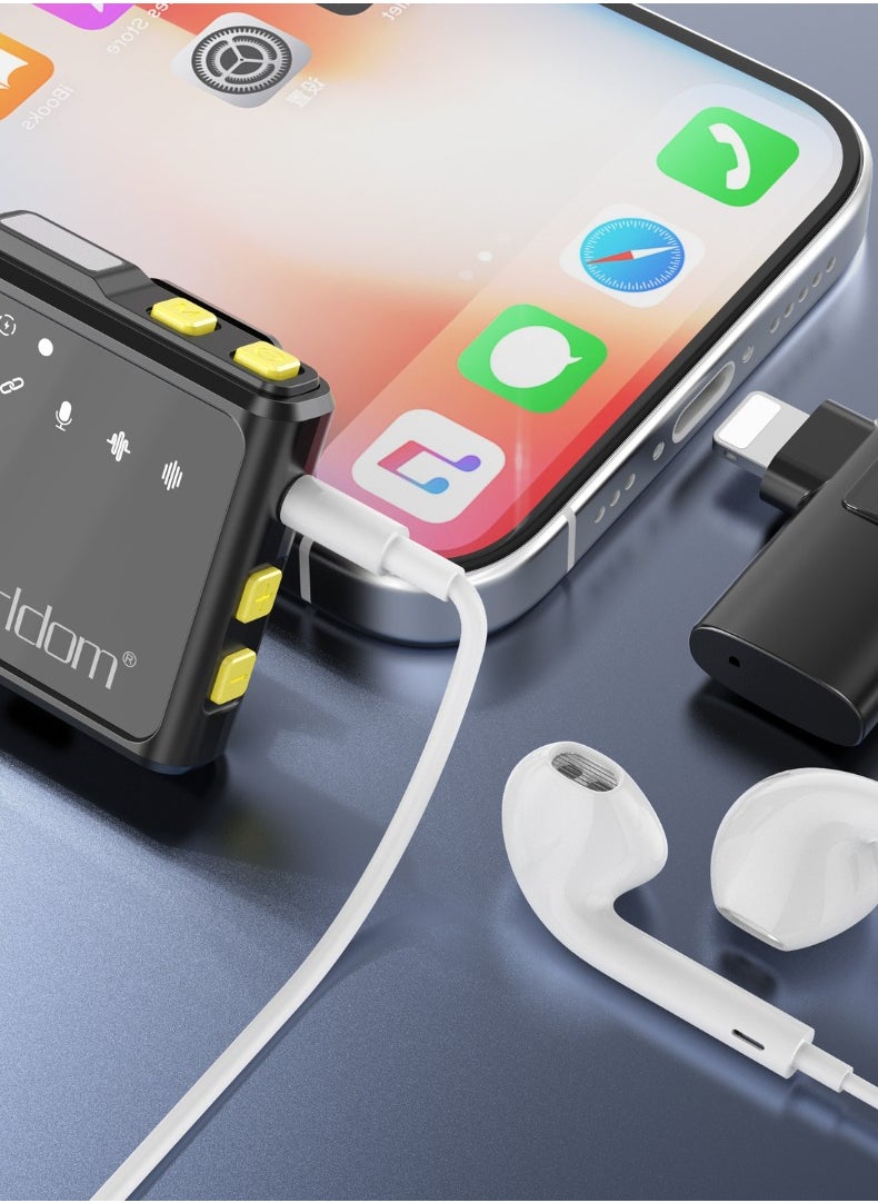 Earldom Wireless Lavalier Microphone Collar Clip – Lightning Plug for iPhone – Bluetooth 5.2, Noise Reduction, Reverb, Plug & Play for iOS Devices  - Image 2