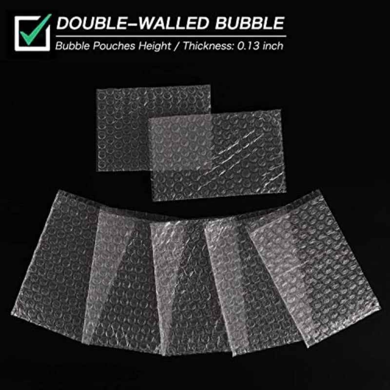 أكياس تغليف الوسادة الفقاعية، مقاس 8 × 10 بوصة، بولي إيثيلين، شفافة، رغوة سميكة مزدوجة الجدران مقاومة للصدمات للشحن والتخزين والنقل - Image 4