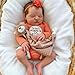 Anano Reborn Baby Dolls 19 in Realistic Baby Doll Lifelike Girl Silicone Babys Doll Real Life Babys Dolls That Look Real Soft Silicone Reborn Dol l with Accessories - Image 2
