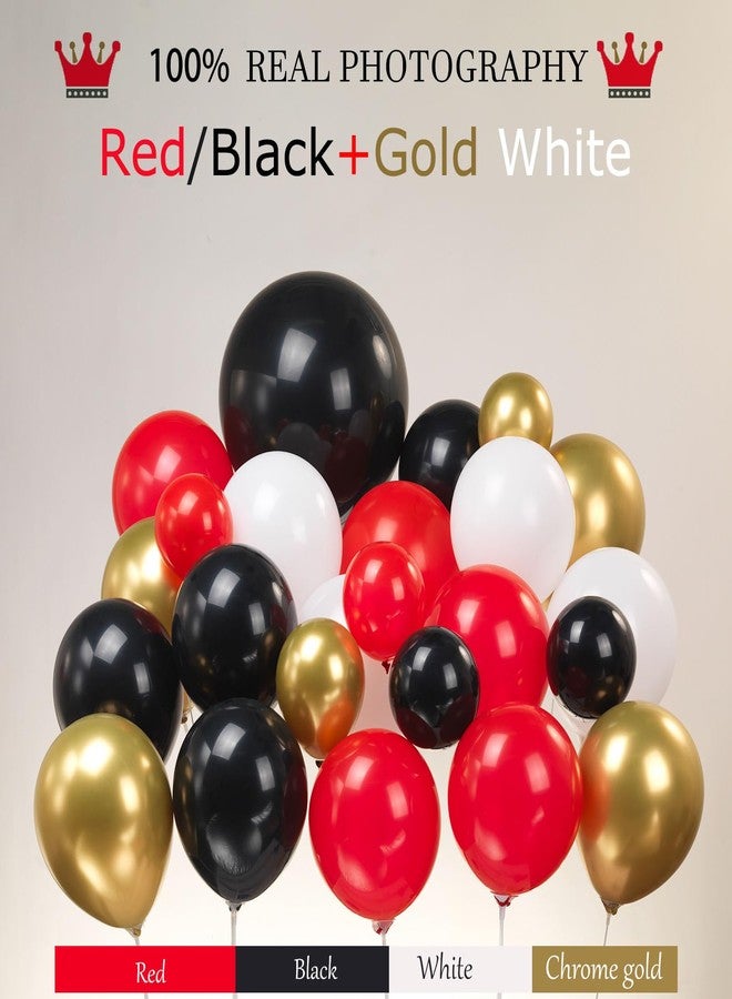 kozee 146 Pcs Red and Black Balloon Arch Kit with Gold Foil Star Balloons - Perfect for Casino, Superhero, Graduation, Prom, Birthday Party Decorations - Image 4