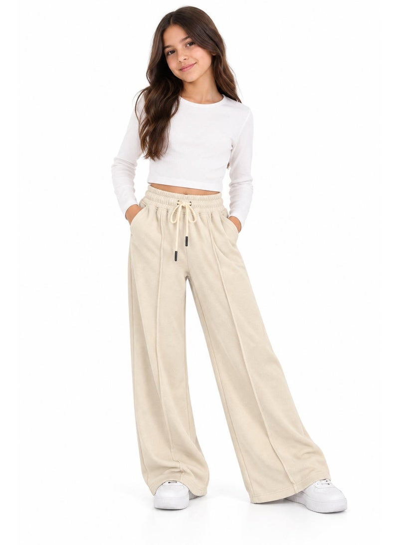 Caesar Girls' wide-leg trousers in Heshira fabric. - Image 1