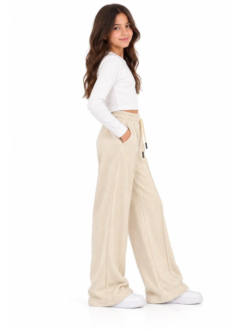 Caesar Girls' wide-leg trousers in Heshira fabric. - Image 3