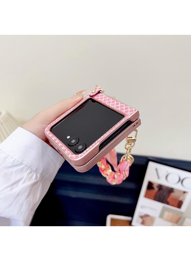 اس-توب جراب لهاتف Motorola Razr 50 من الألماس اللامع مع سوار من الحرير - Image 4