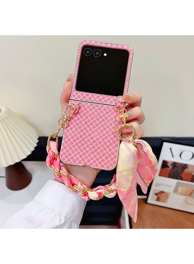 اس-توب جراب لهاتف Motorola Razr 50 من الألماس اللامع مع سوار من الحرير - Image 2