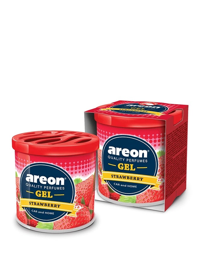 Areon Gel Can Car Air Freshener Strawberry 80g