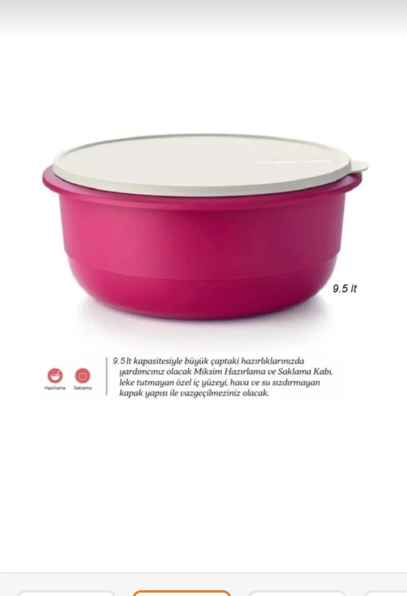 Tupperware Miksim Storage Door 9.5 Liter Cherry