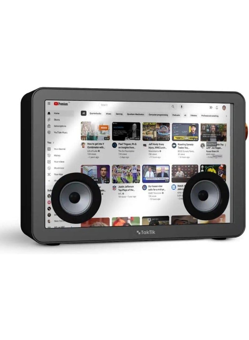 تاك تيك  سماعة تاكتيك ساوند بوكس بلوتوث مع شاشة أندرويد 19 بوصة وميكروفونين لاسلكيين، نظام كاريوكي ذكي متعدد الوسائط - Image 1