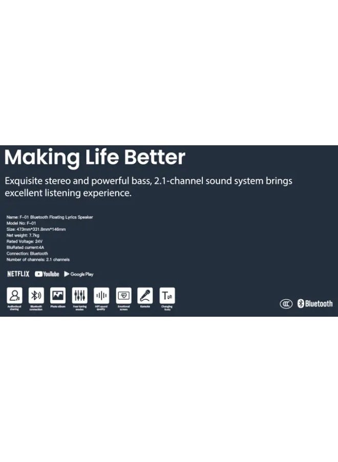 تاك تيك  سماعة تاكتيك ساوند بوكس بلوتوث مع شاشة أندرويد 19 بوصة وميكروفونين لاسلكيين، نظام كاريوكي ذكي متعدد الوسائط - Image 3