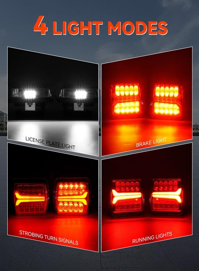 SUPAREE 2PCS LED Wireless Magnetic Trailer Tail Light Kit, Rechargeable Towing Lights with 7 Way to 4 Way Transmitter, Waterproof Tow Lights for Trucks, Trailers, Campers, RVs, Boats, and Caravans - Image 2