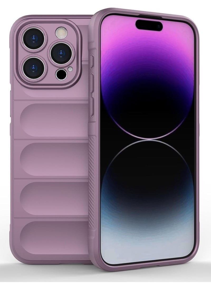 Generic - Premium Protection Back Silicone Case Compatible with Iphone 15 Pro Magic Shield Shockproof Case with Camera Protection (Lavender) - Image 1