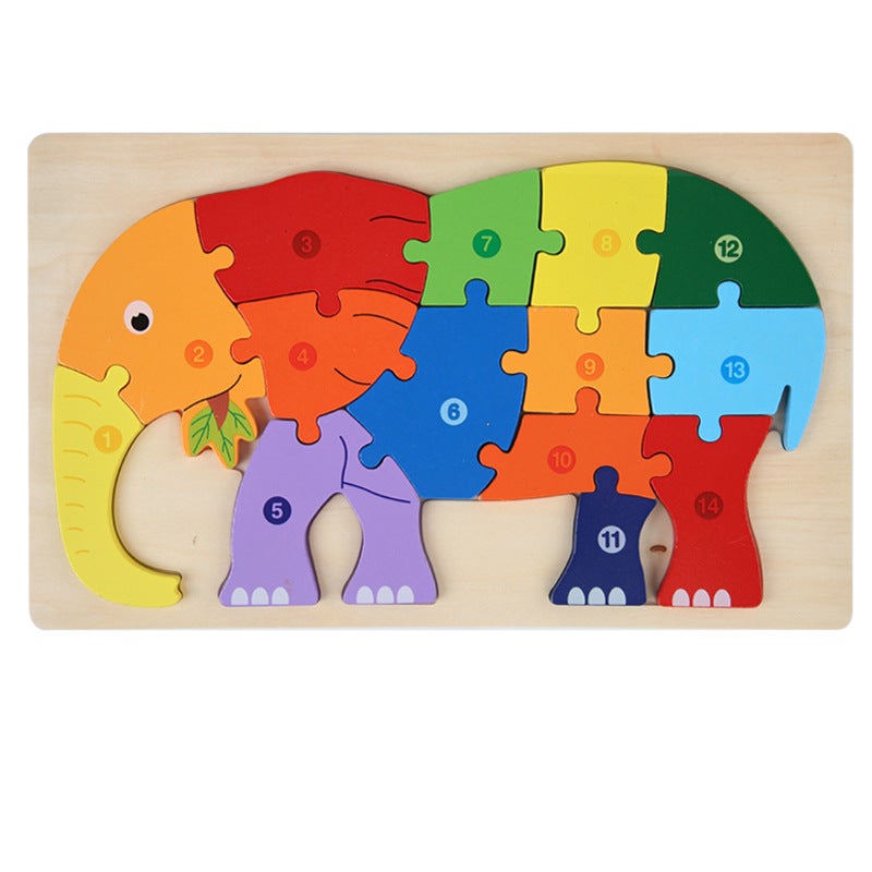 Wooden Buckle Puzzle Toy Early Childhood Education Enlightenment Puzzle Baby Building Blocks Toy Matching Shape Cognitive Puzzle - Image 1