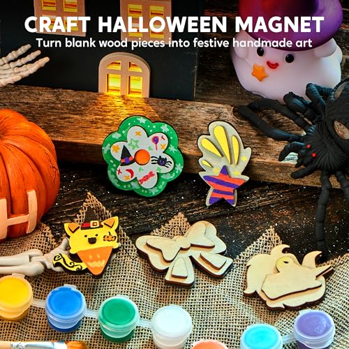JOYIN 12 pcs Fantasy Wooden Magnets, Kids Unicorn Painting Craft, Spring and Rainy Day Activities School Art Projects, Toys for Kids Aged 3+ Birthday Easter - Image 2
