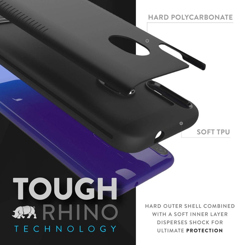 TUDIA حافظة هاتف صلبة مزدوجة الطبقات من TUDIA Merge ذات متانة عالية لجهاز BLU Vivo X6/G60/v70 (أسود غير لامع) - Image 4