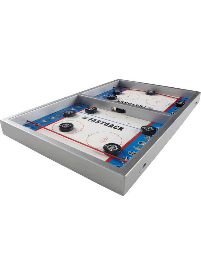 Blue Orange Games Fastrack Nhl The Fast Action Dexterity Puck Sliding Hockey Game - Sporty Dexterity Wooden Ice Hockey 2 Player Game - Image 2