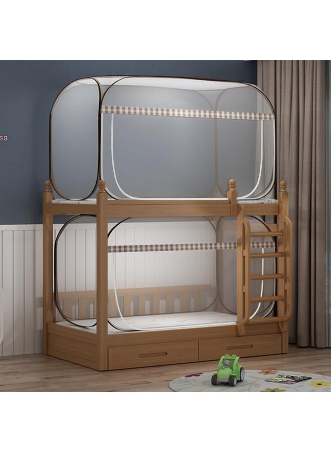 Bluejw Single Bed Mosquito Net Student Dormitory Foldable 0.91.2 Upper And Lower Yurt M Side Door Installation Square Roof Free 1.0 - Image 1