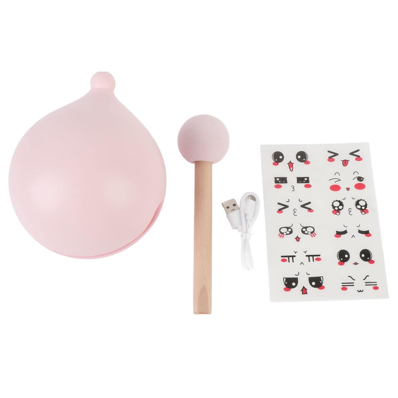 Cartoon Wooden Fish Night Light Rechargeable Cute Table Lamp 3 Brightness Pink - Image 5