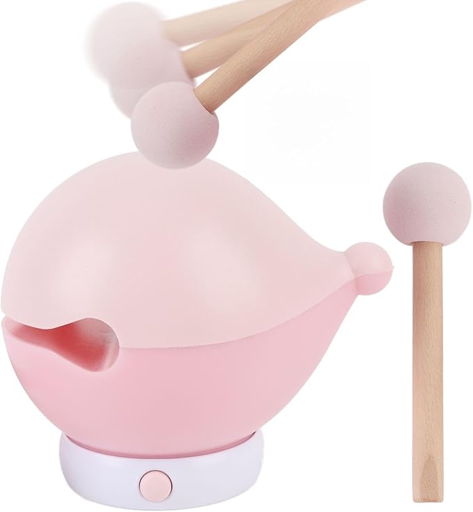 Cartoon Wooden Fish Night Light Rechargeable Cute Table Lamp 3 Brightness Pink - Image 1