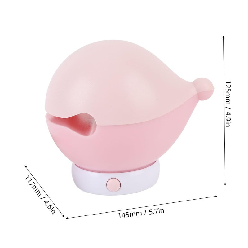 Cartoon Wooden Fish Night Light Rechargeable Cute Table Lamp 3 Brightness Pink - Image 4