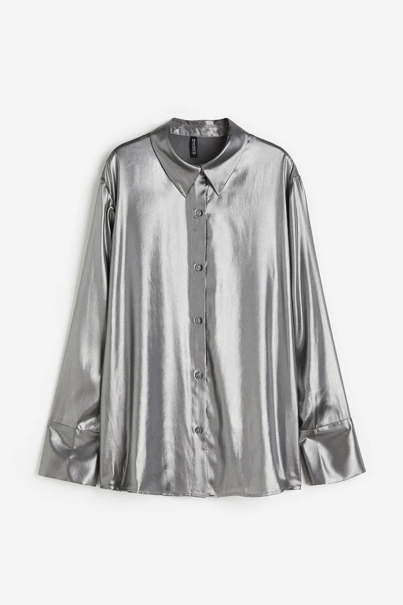 اتش اند ام Button Down Satin Shirt