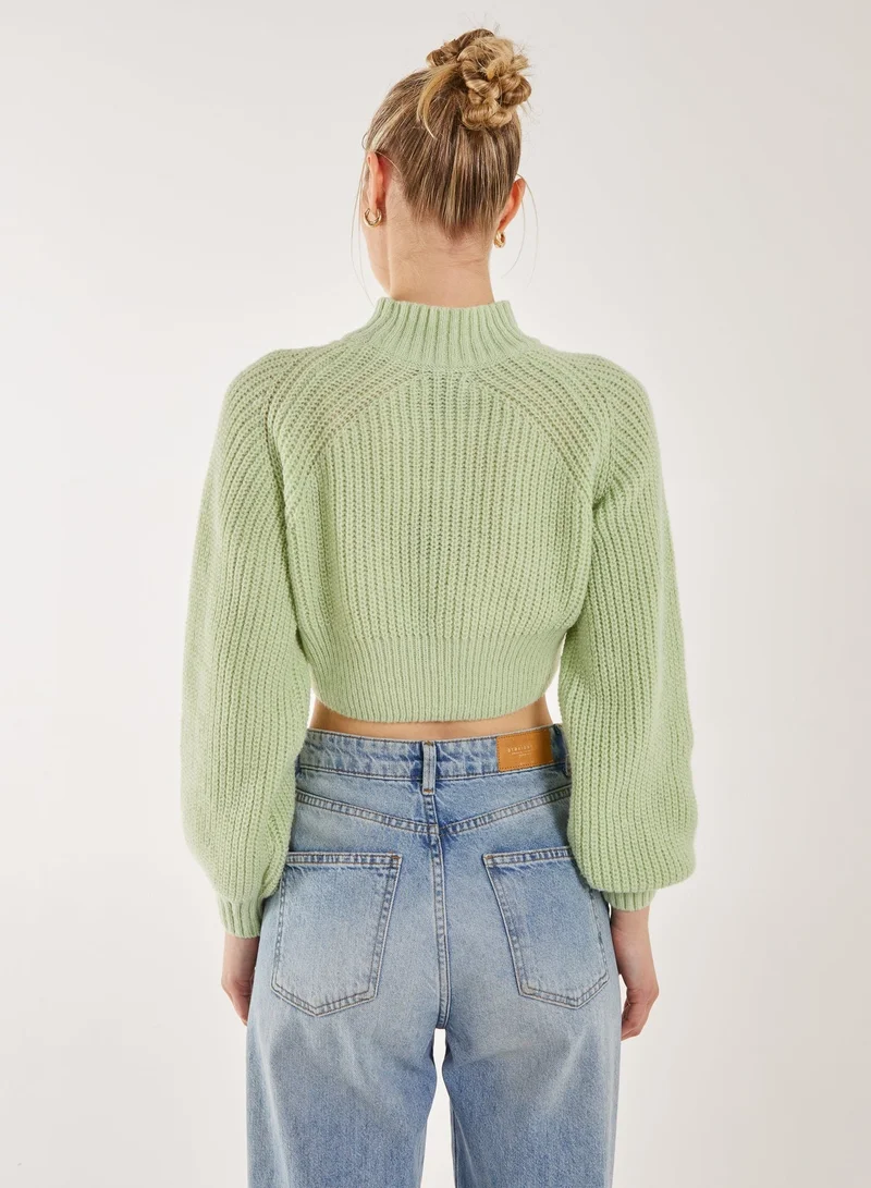 Pink Vanilla High Neck Knitted Jumper