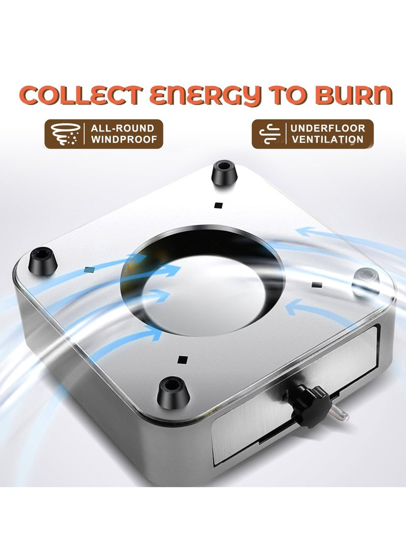 Excefore Mini Alcohol Stove, Portable Drawer Camping Stove, Adjustable Firepower, Non electric Portable Alcohol Stove for Outdoors Cooking, for Hiking, Camping, Picnic - Image 4